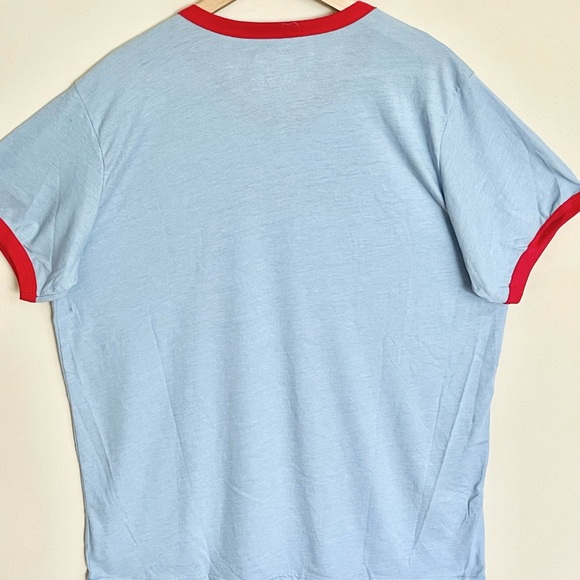 NEW Majestic Threads MLB Chicago Cubs Light Blue Ringer T Shirt Adult 2XL - Picture 9 of 10